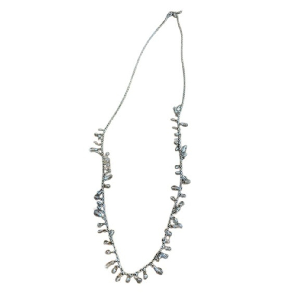 Banana Republic Silver Beaded Necklace